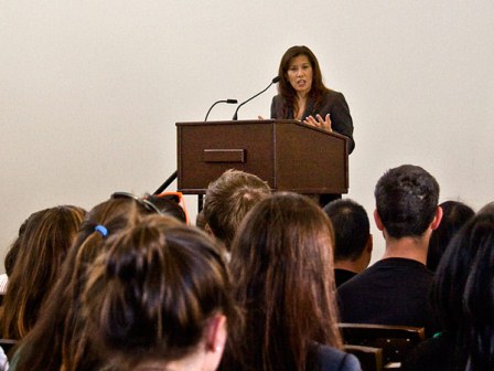 Professor Clay Tanaka, Chief Justice Tani Cantil-Sakauye 84, Dean Kevin R. Johnson