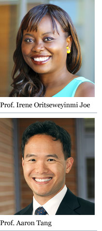 Professors Irene Joe and Aaron Tang