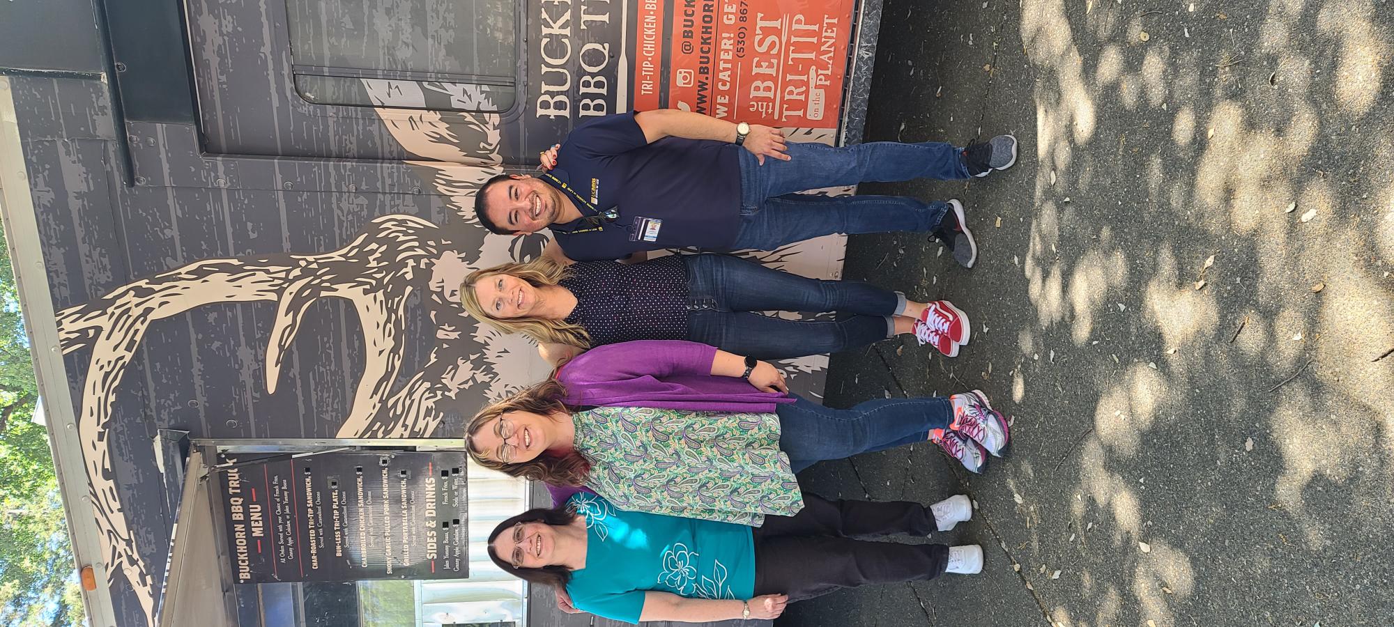 King Hall staff by the Buckhorn Grill food truck.