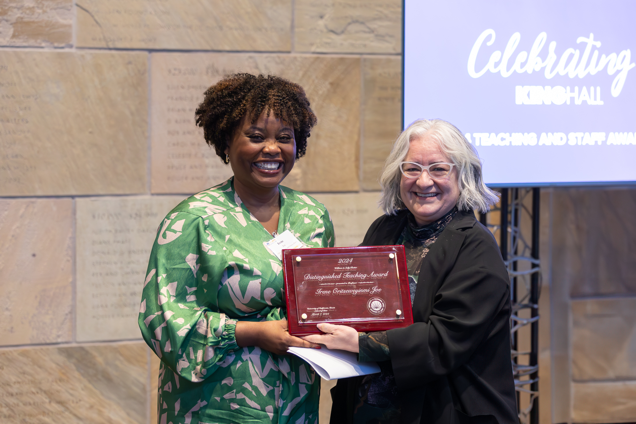 Professor Irene Joe and Professor Leticia Saucedo. 