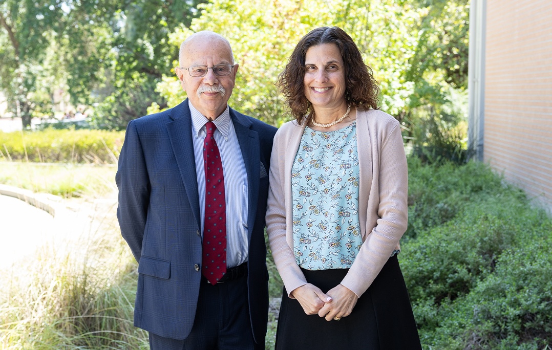 UC Davis Distinguished Emeritus Award recipient Professor Ed Imwinkelried and Dean Jessica Berg