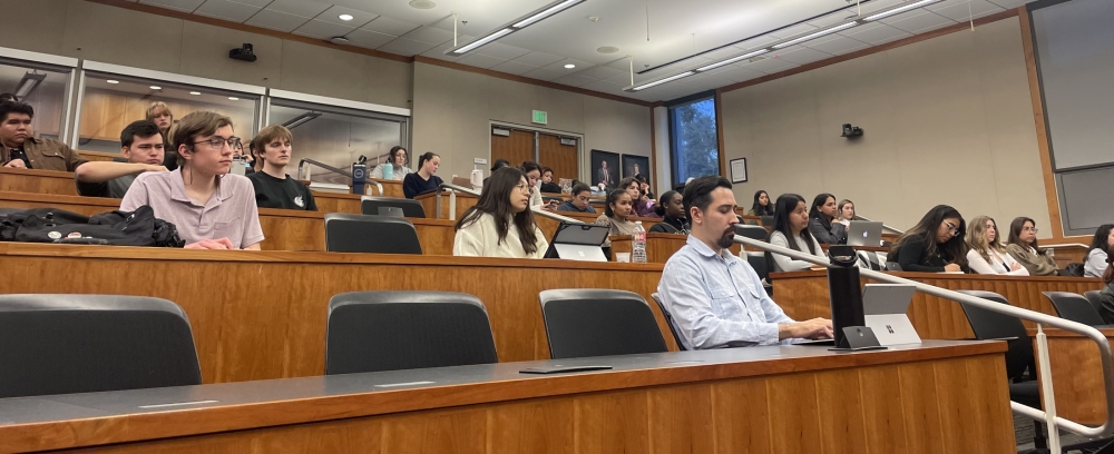 Attendees at the UC Davis Political Science Department and UC Davis Law Students Association Mixer.